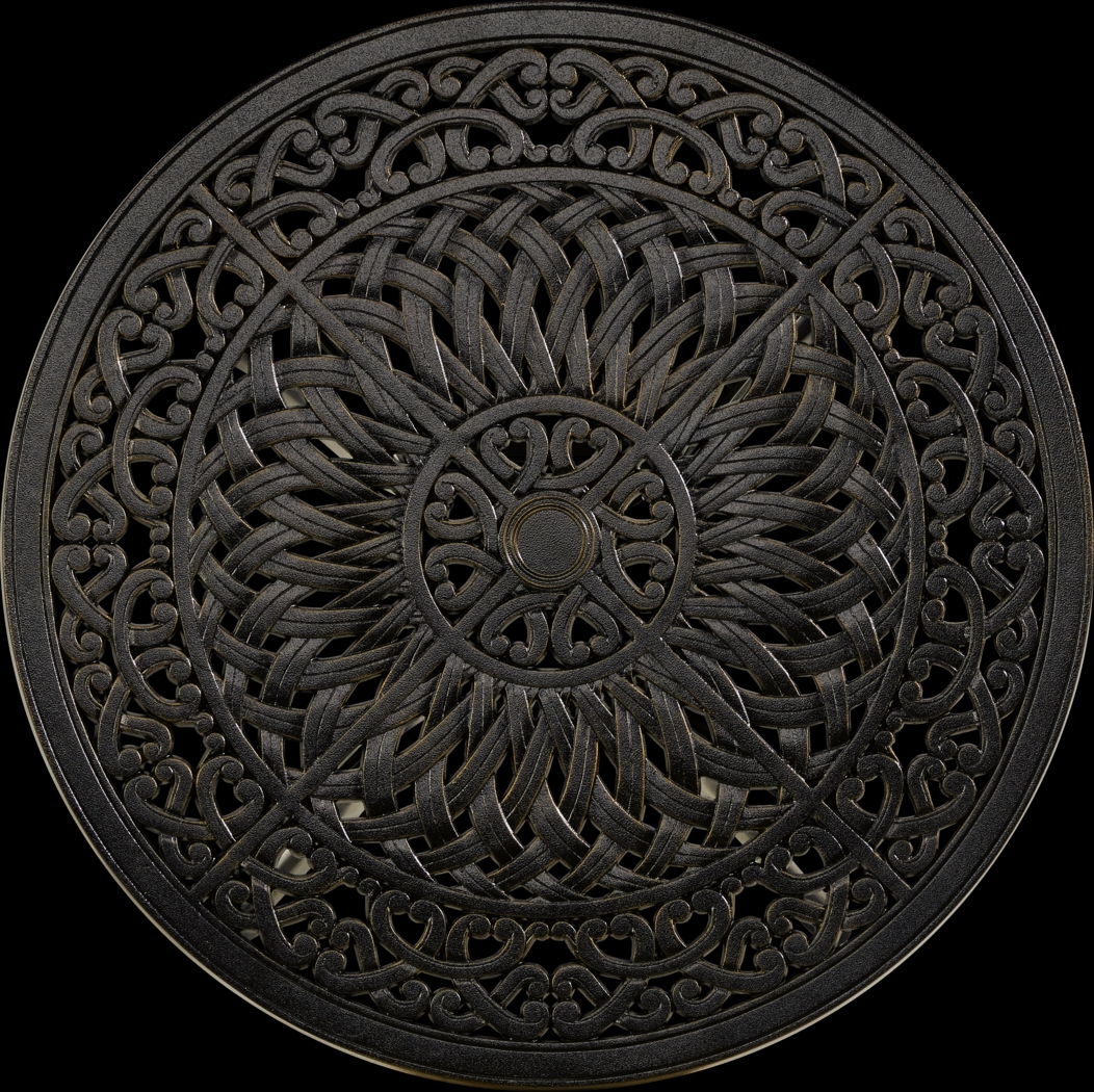 Lake Como Antique Bronze 3 Pc 30 in. Round Outdoor Bar Height Dining Set - Thumbnail - Image 3