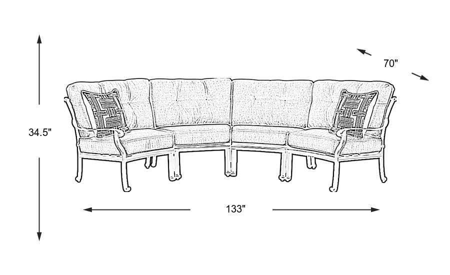 Dimension Image. Please refer to the Dimension Tab on this page for dimension details.