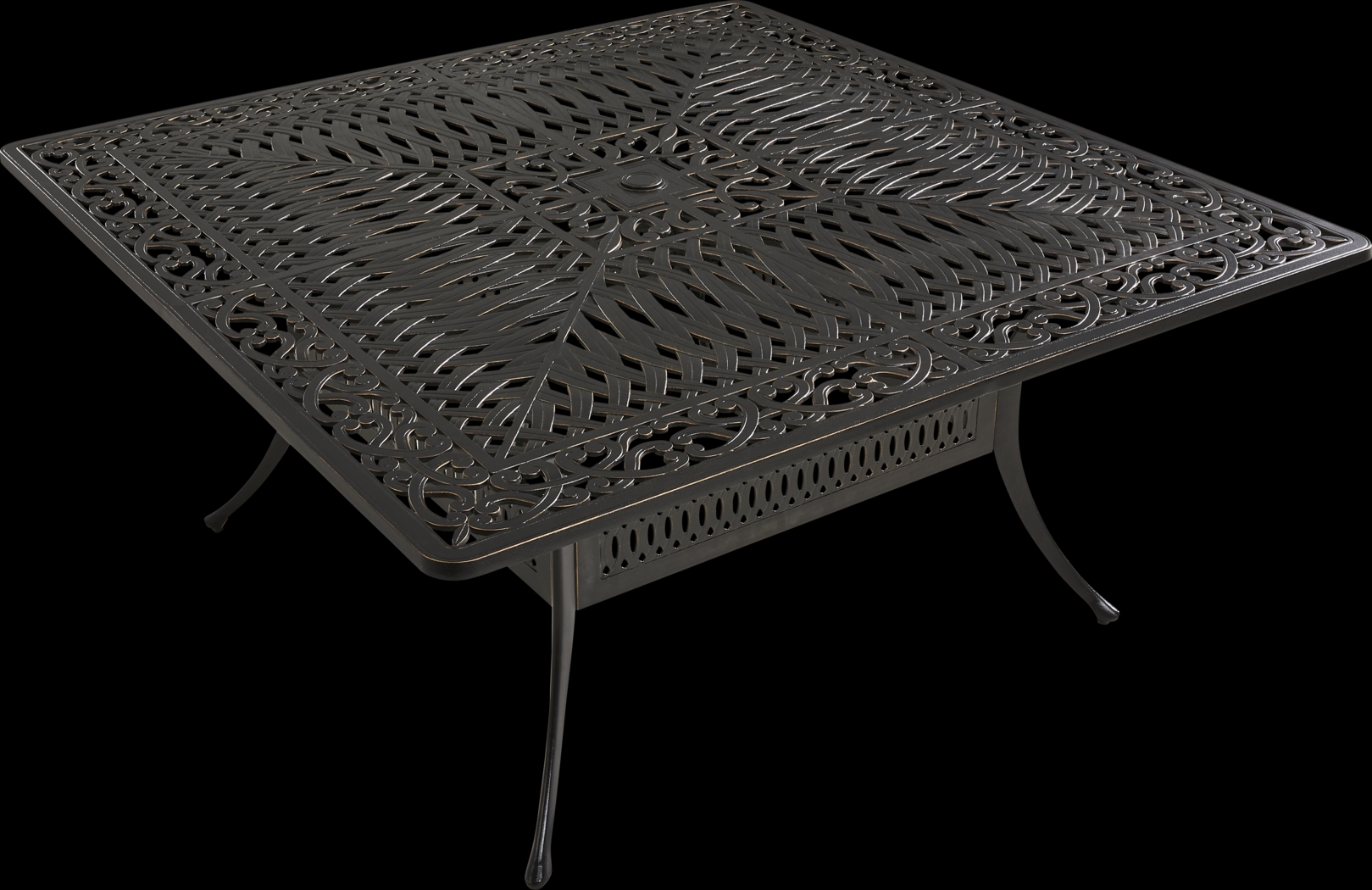 Lake Como Antique Bronze 9 Pc Square Outdoor Dining Set with Malt Cushions - Thumbnail - Image 3