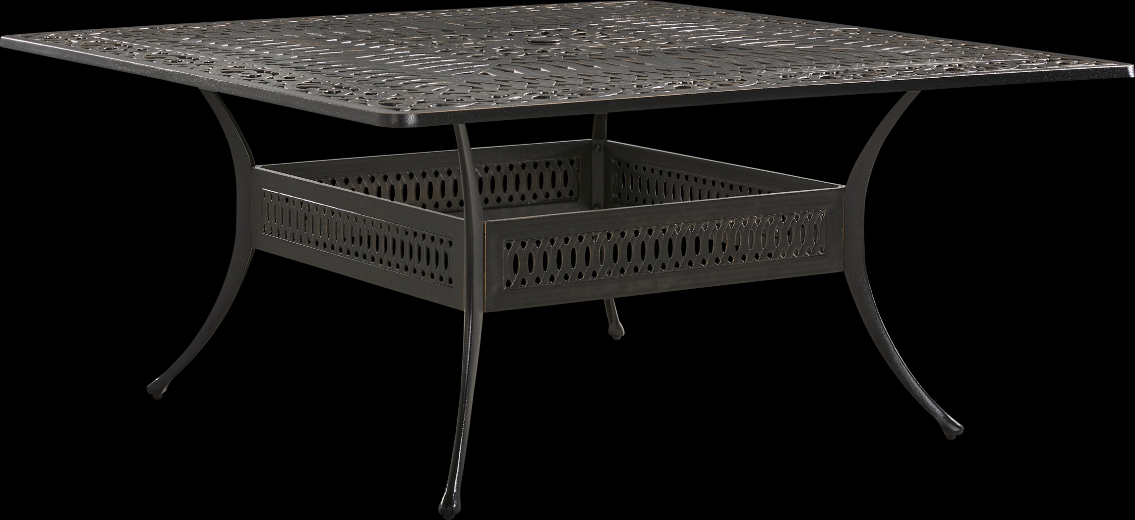 Lake Como Antique Bronze 9 Pc Square Outdoor Dining Set with Malt Cushions - Thumbnail - Image 2