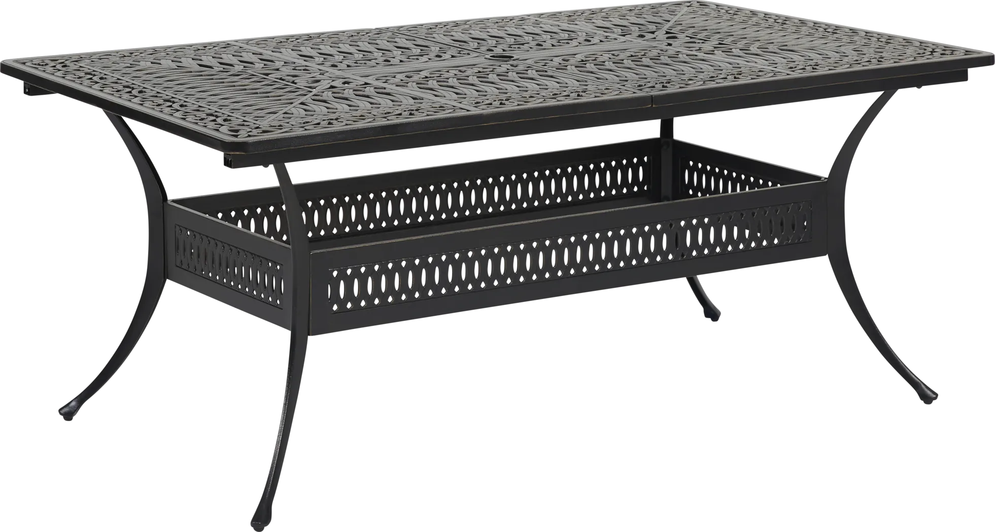 Cindy Crawford Home Lake Como Antique Bronze 72-102 in. Rectangle Outdoor Dining Table - Thumbnail - Image 1