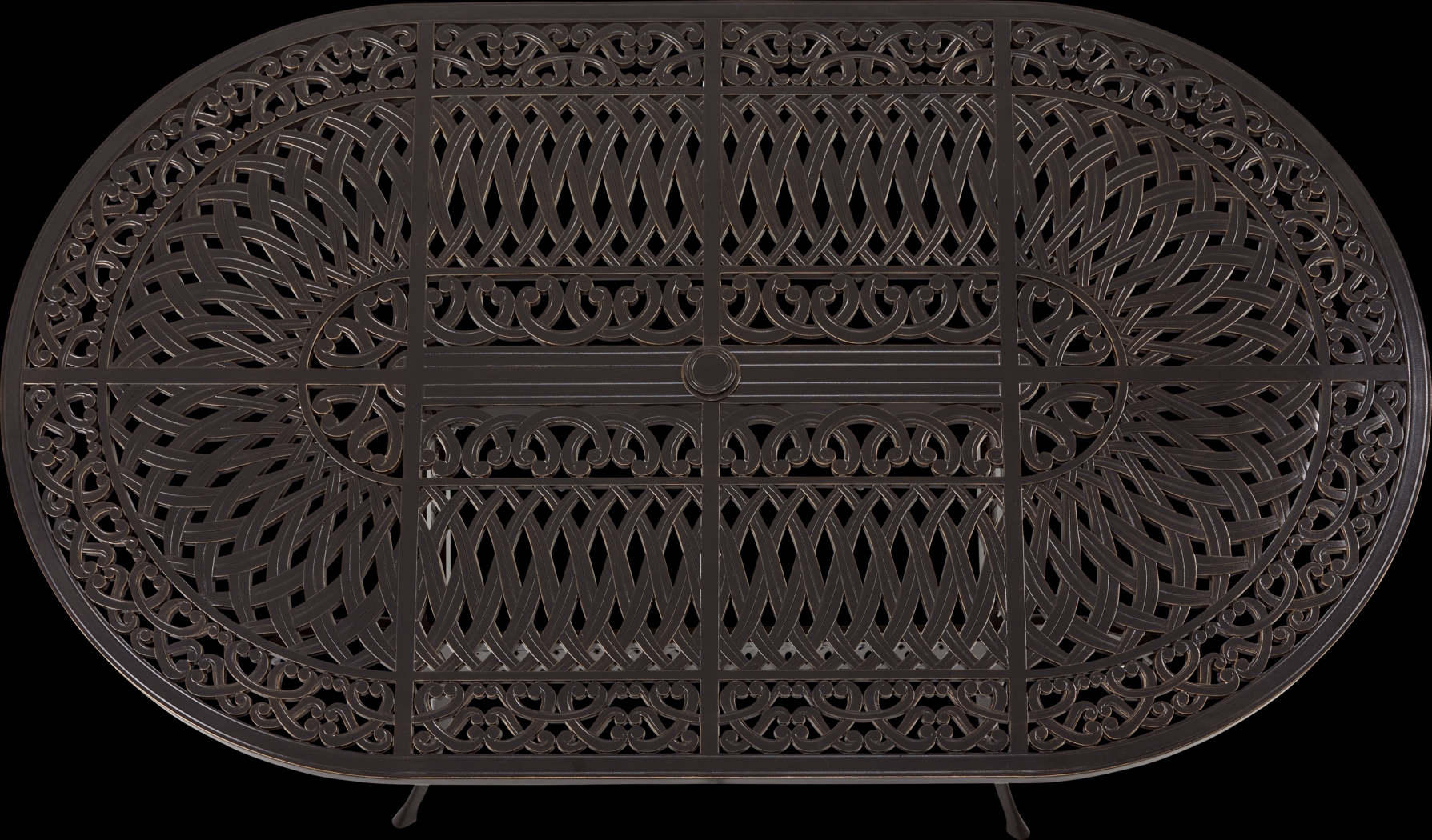 Lake Como Antique Bronze 72" Oval Outdoor Dining Table - Thumbnail - Image 3