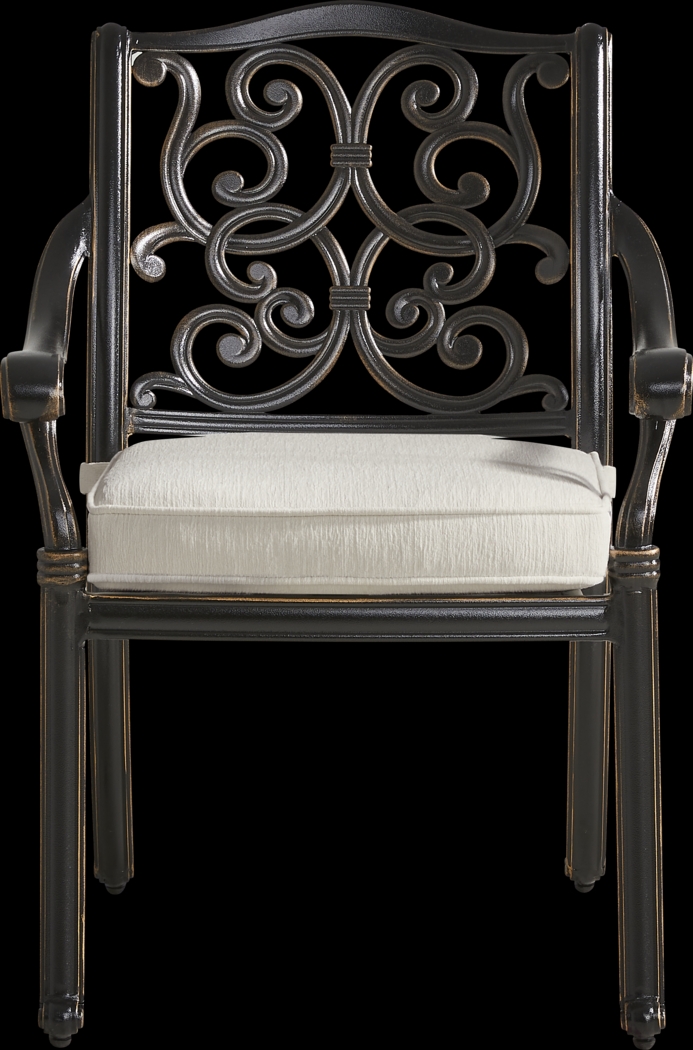 Lake Como Antique Bronze 9 Pc Square Outdoor Dining Set with Coconut Cushions - Thumbnail - Image 6