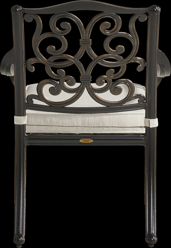 Lake Como Antique Bronze 9 Pc Square Outdoor Dining Set with Coconut Cushions - Thumbnail - Image 7