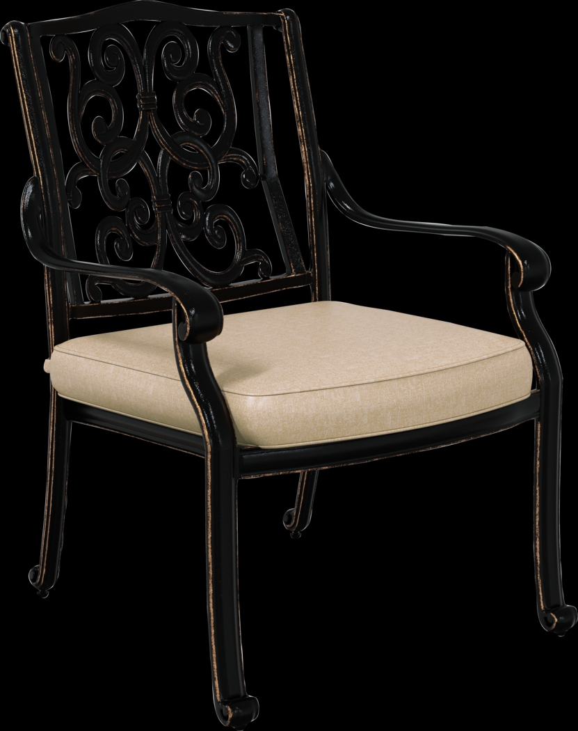 Lake Como Antique Bronze 9 Pc Square Outdoor Dining Set with Malt Cushions - Thumbnail - Image 5