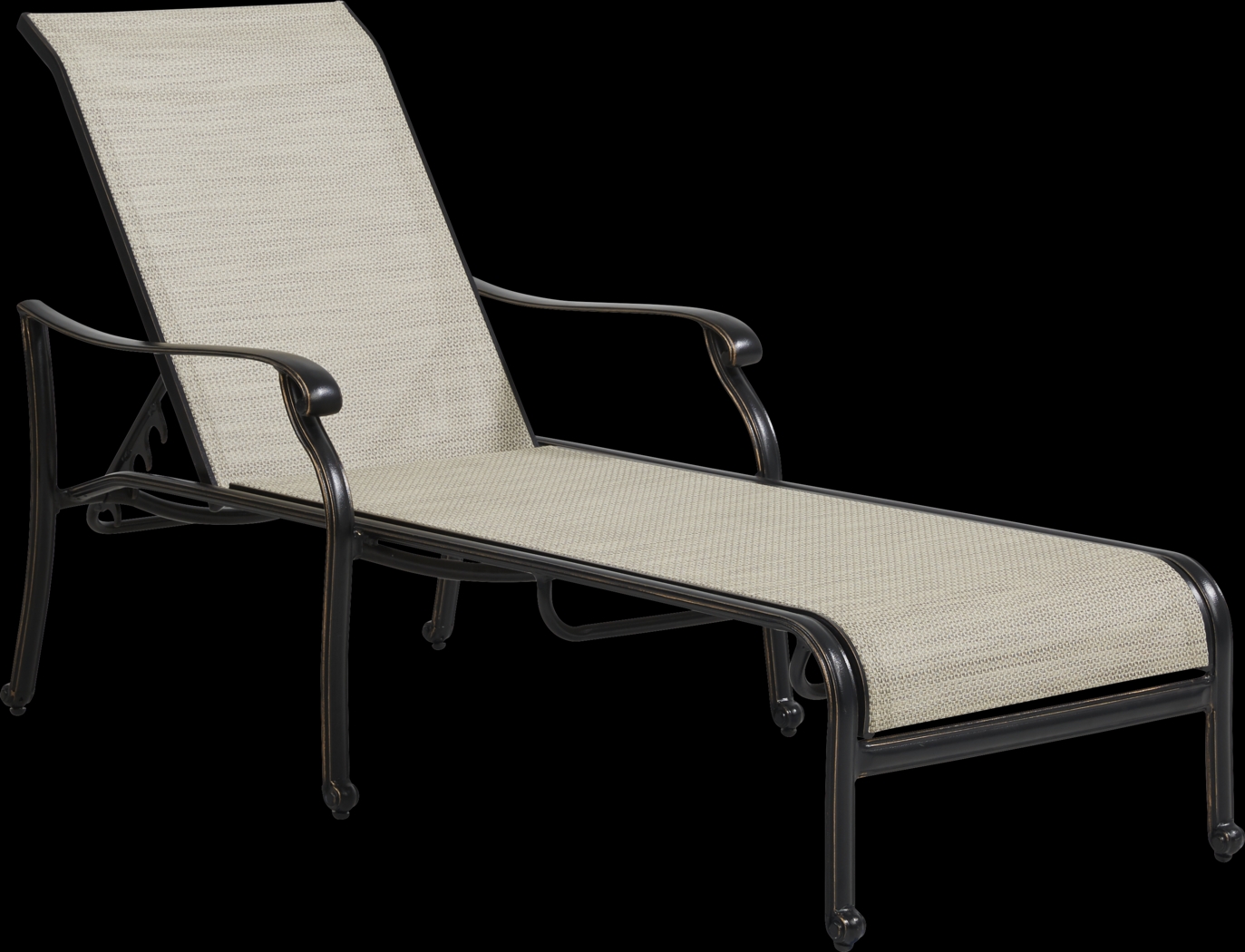 Lake Como Antique Bronze Outdoor Chaise - Thumbnail - Image 1