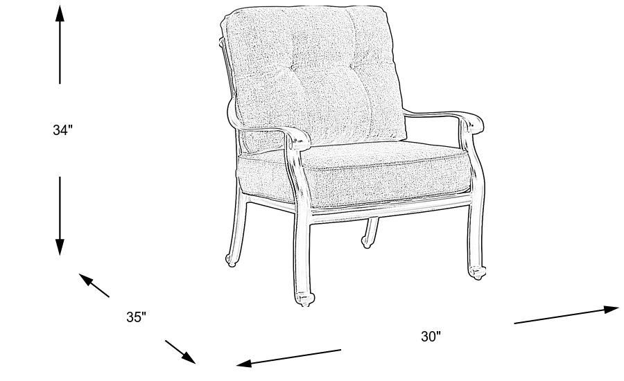 Dimension Image. Please refer to the Dimension Tab on this page for dimension details.