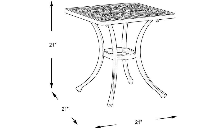 Dimension Image. Please refer to the Dimension Tab on this page for dimension details.