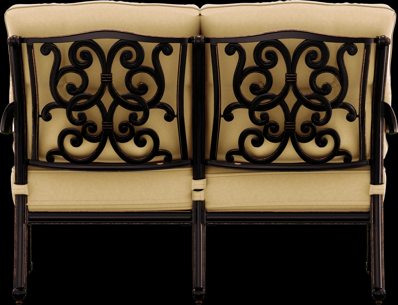 Cindy Crawford Home Lake Como Antique Bronze 6 Pc Outdoor Seating Set with Gold Cushions - Thumbnail - Image 4