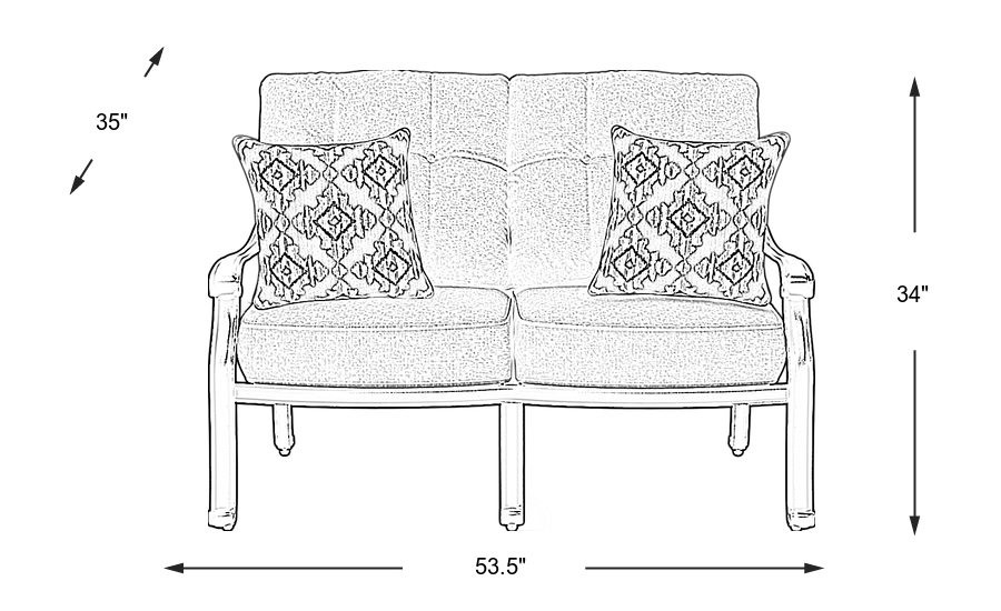 Dimension Image. Please refer to the Dimension Tab on this page for dimension details.