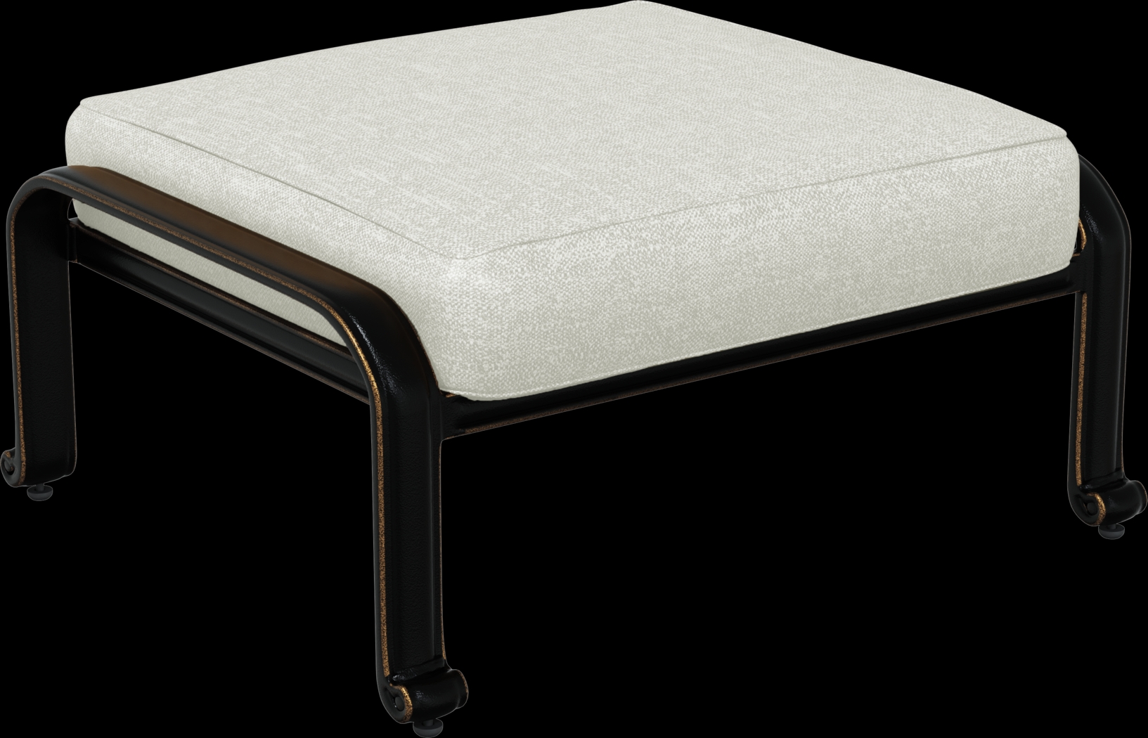 Lake Como Antique Bronze Outdoor Ottoman with Ash Cushion - Thumbnail - Image 1