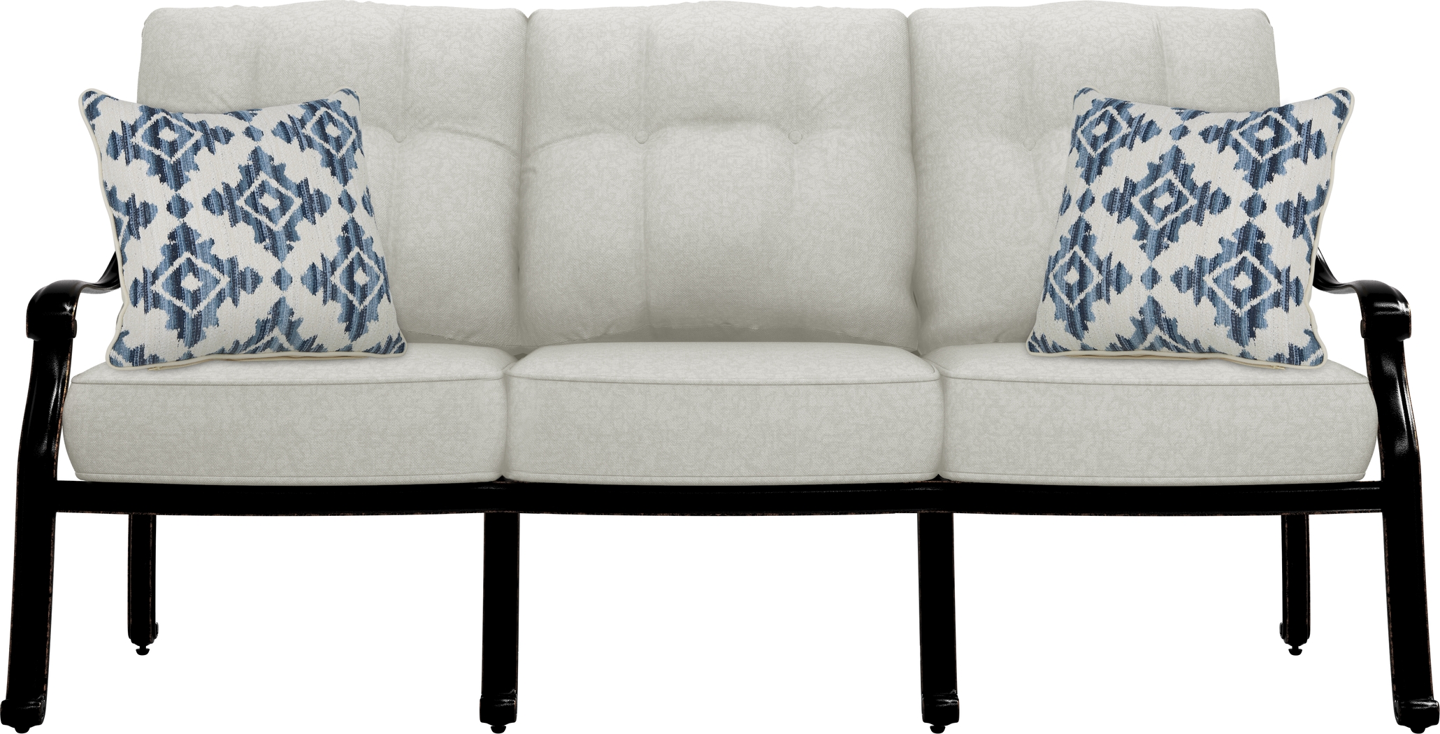 Cindy Crawford Home Lake Como Antique Bronze 6 Pc Outdoor Seating Set With Ash Cushions - Thumbnail - Image 2