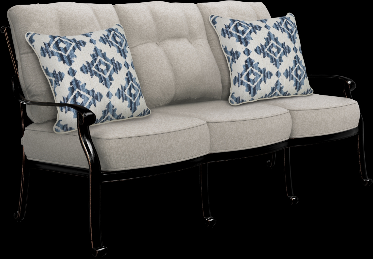 Cindy Crawford Home Lake Como Antique Bronze 6 Pc Outdoor Seating Set With Ash Cushions - Thumbnail - Image 3