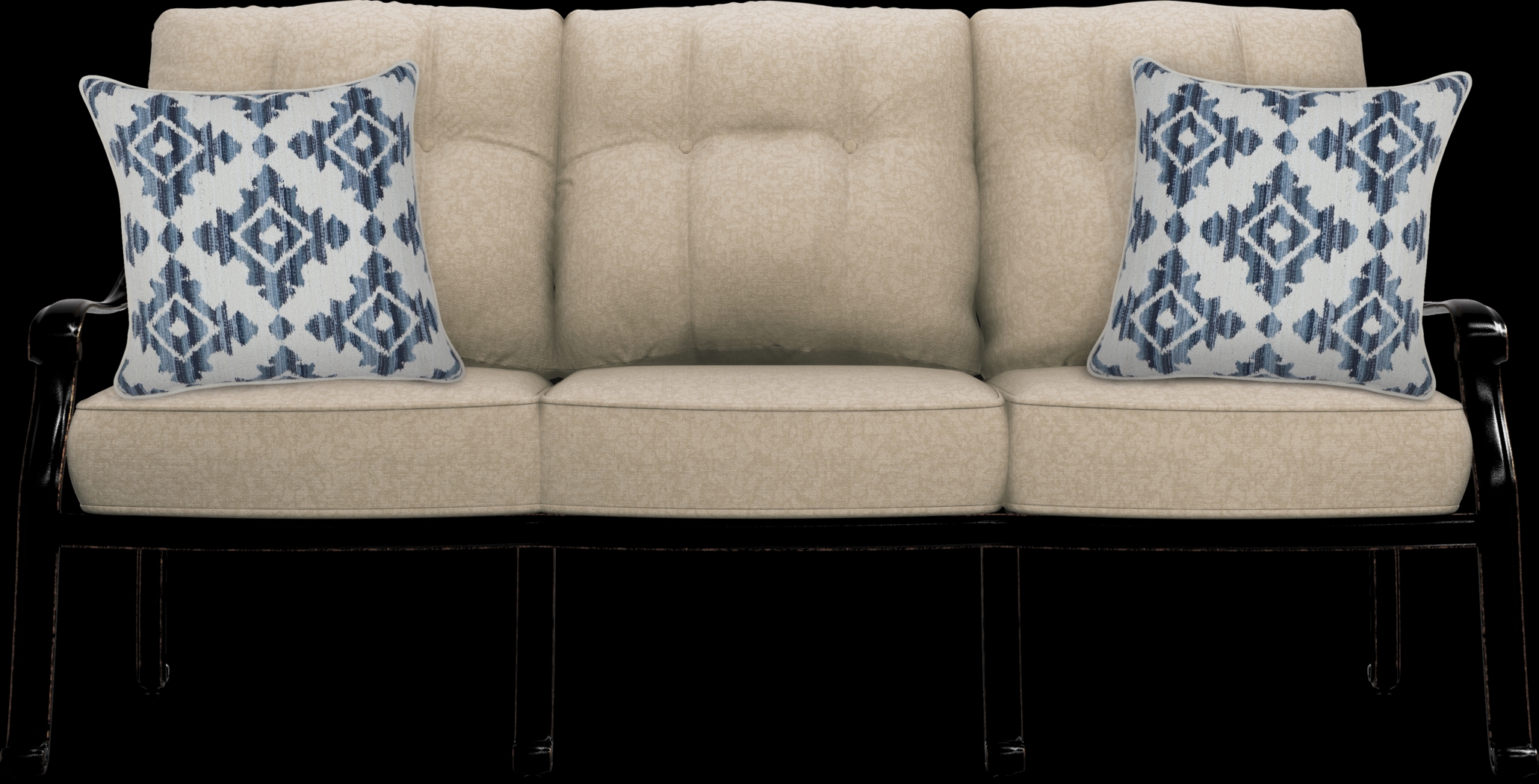 Cindy Crawford Home Lake Como Antique Bronze 6 Pc Outdoor Fire Pit Set with Mushroom Cushions - Thumbnail - Image 2