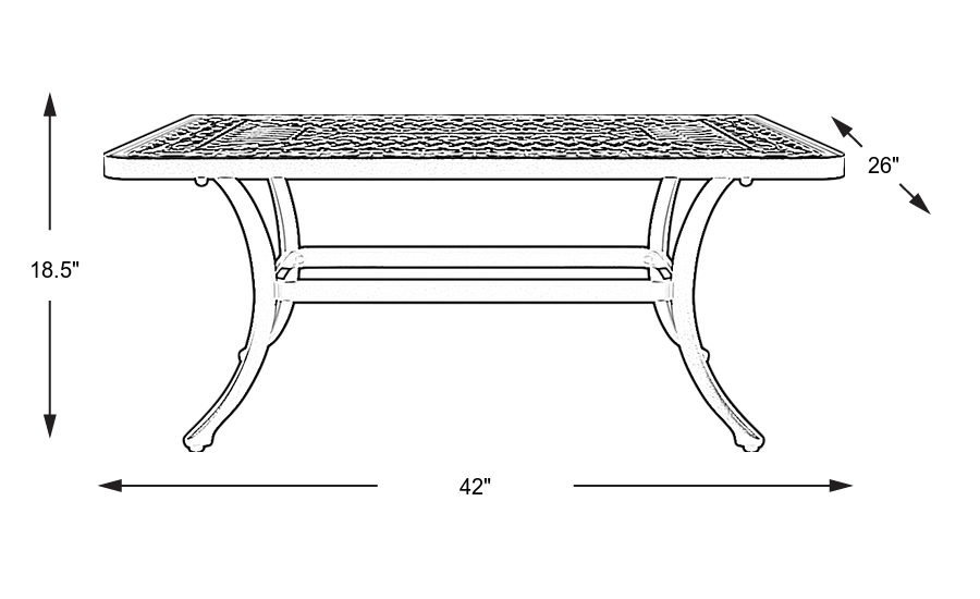 Dimension Image. Please refer to the Dimension Tab on this page for dimension details.