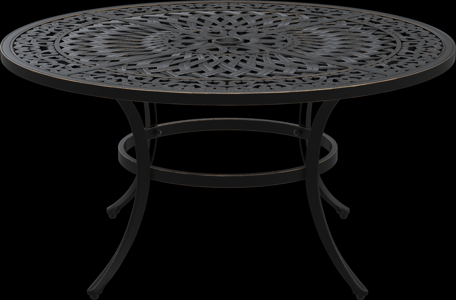 Lake Como Antique Bronze 5 Pc Outdoor Chat Set with Coconut Cushions - Thumbnail - Image 4