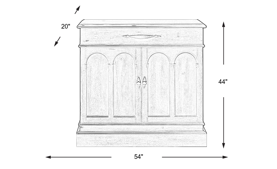 Dimension Image. Please refer to the Dimension Tab on this page for dimension details.