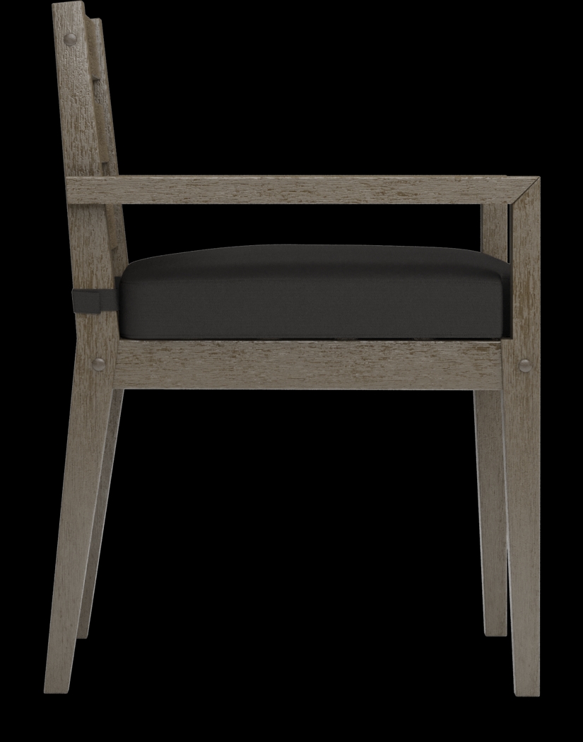 Cindy Crawford Home Lake Tahoe Gray Outdoor Arm Chair with Charcoal Cushion - Thumbnail - Image 3