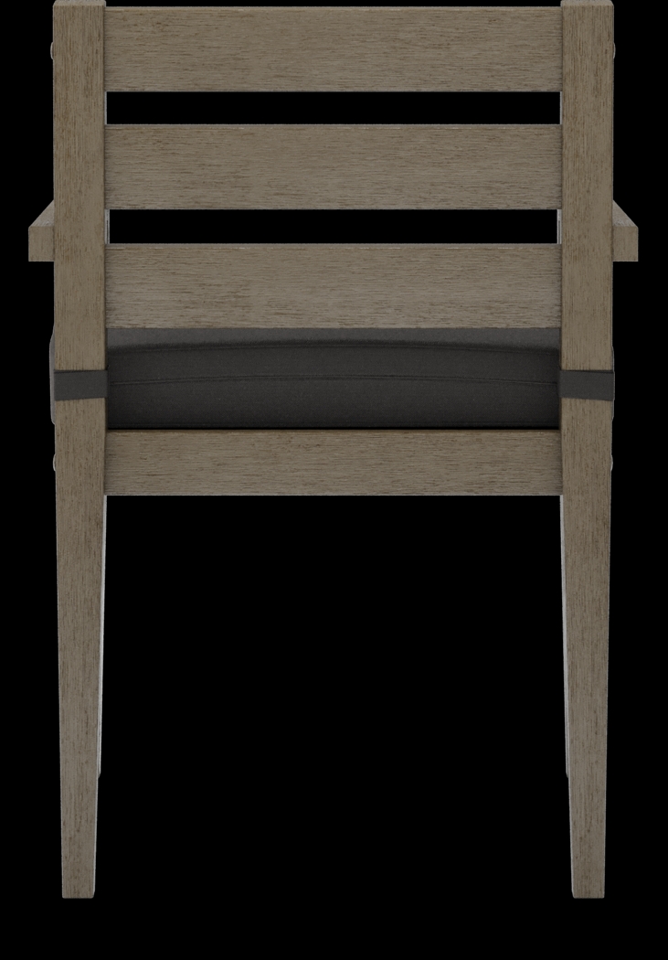 Cindy Crawford Home Lake Tahoe Gray Outdoor Arm Chair with Charcoal Cushion - Thumbnail - Image 4