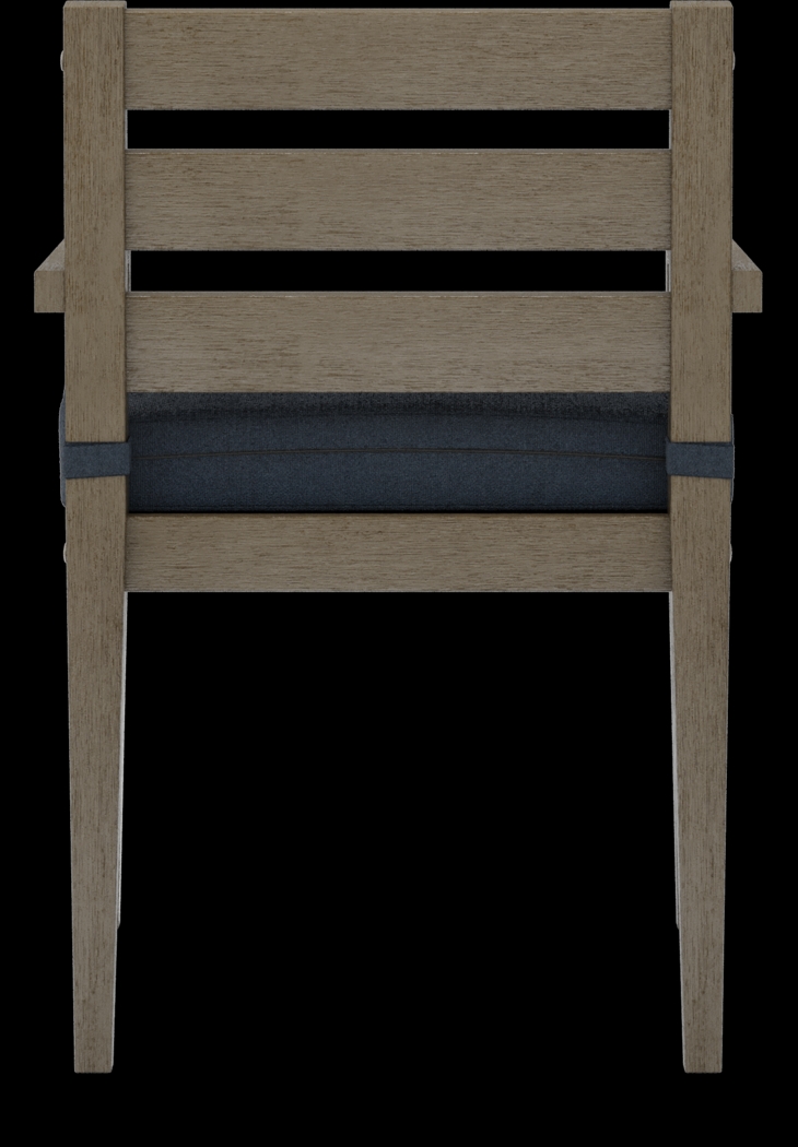 Lake Tahoe Gray 7 Pc Rectangle Outdoor Dining Set with Indigo Cushions - Thumbnail - Image 7