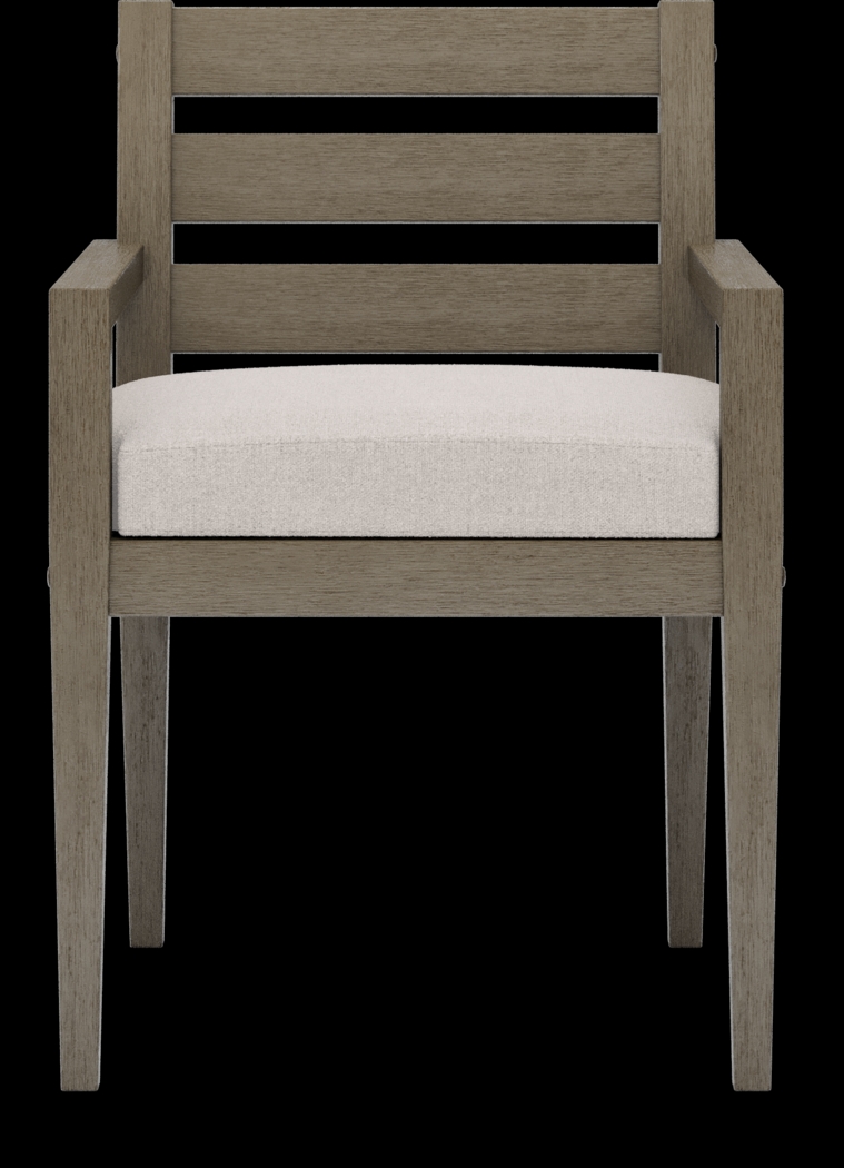 Lake Tahoe Gray Outdoor Arm Chair with Seagull Cushion - Thumbnail - Image 2