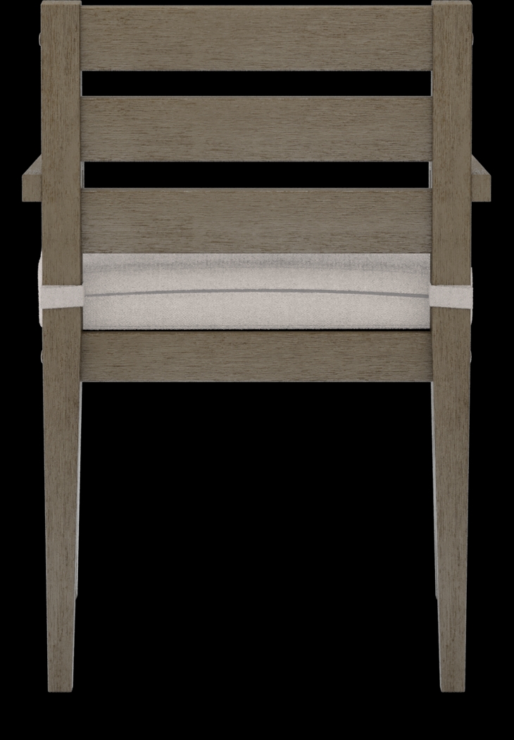 Lake Tahoe Gray Outdoor Arm Chair with Seagull Cushion - Thumbnail - Image 4