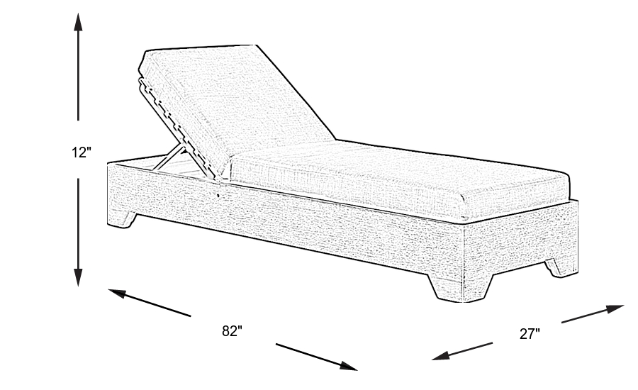 Dimension Image. Please refer to the Dimension Tab on this page for dimension details.