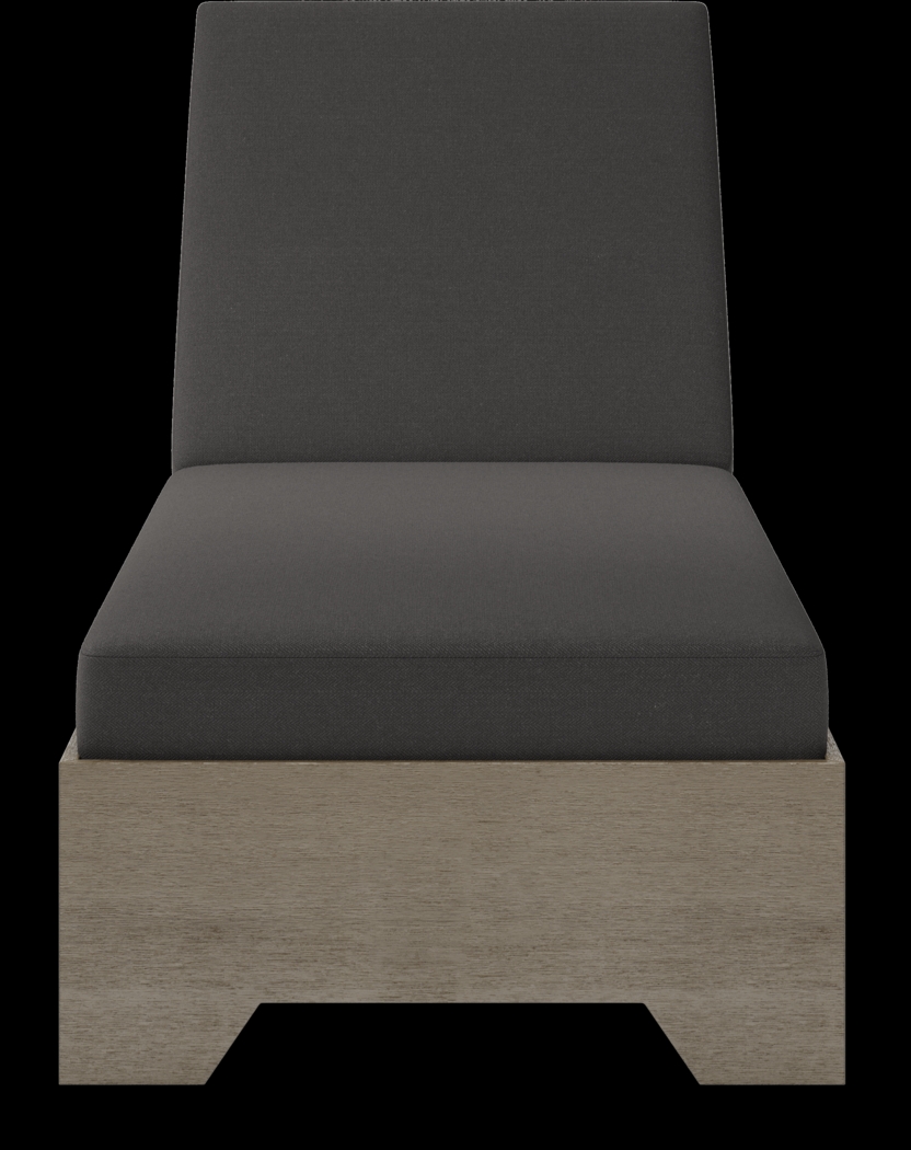 Cindy Crawford Home Lake Tahoe Gray Outdoor Chaise with Charcoal Cushions - Thumbnail - Image 2