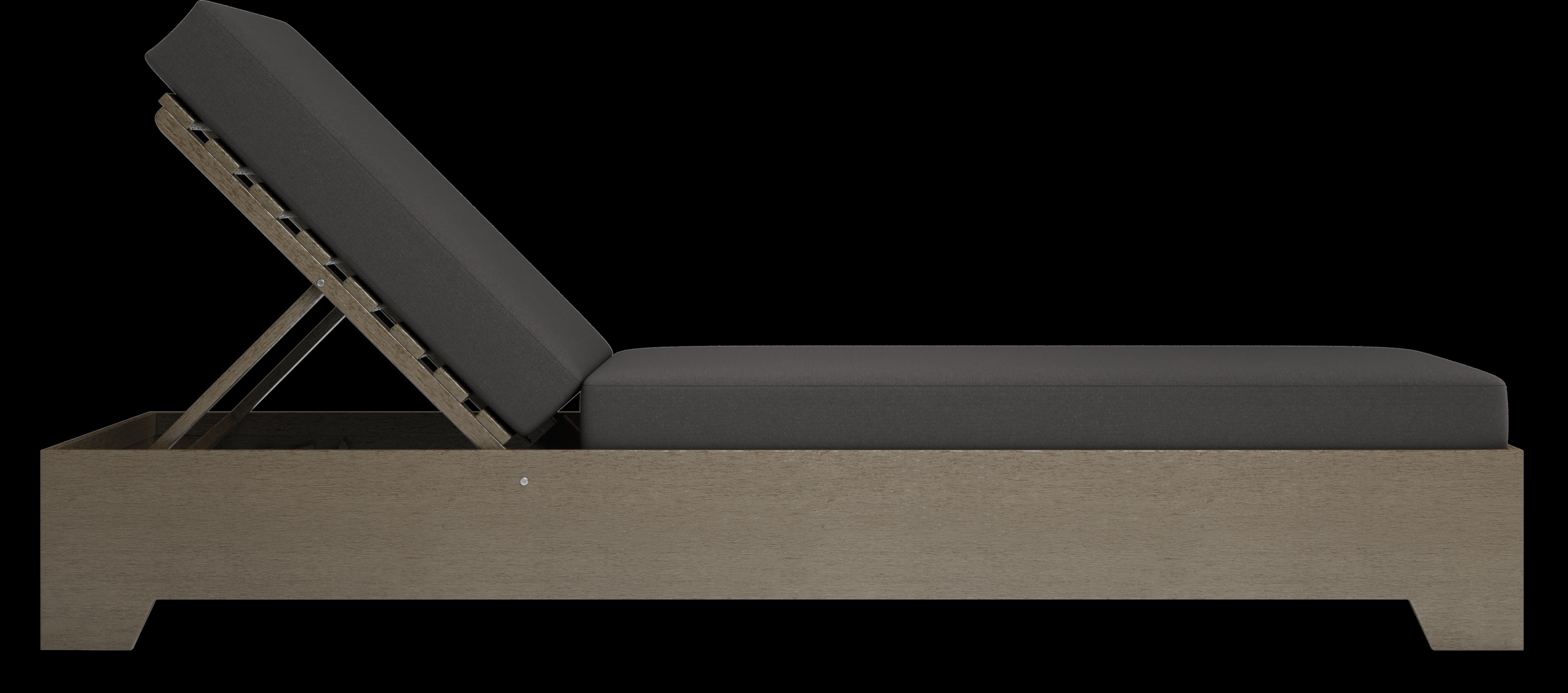 Cindy Crawford Home Lake Tahoe Gray Outdoor Chaise with Charcoal Cushions - Thumbnail - Image 4