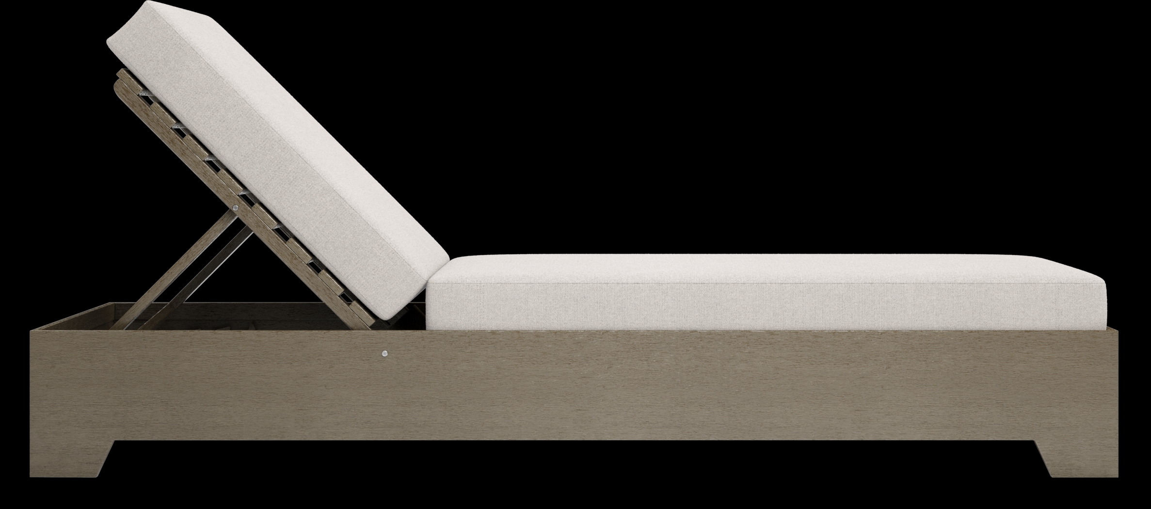 Lake Tahoe Gray Outdoor Chaise with Seagull Cushions - Thumbnail - Image 4