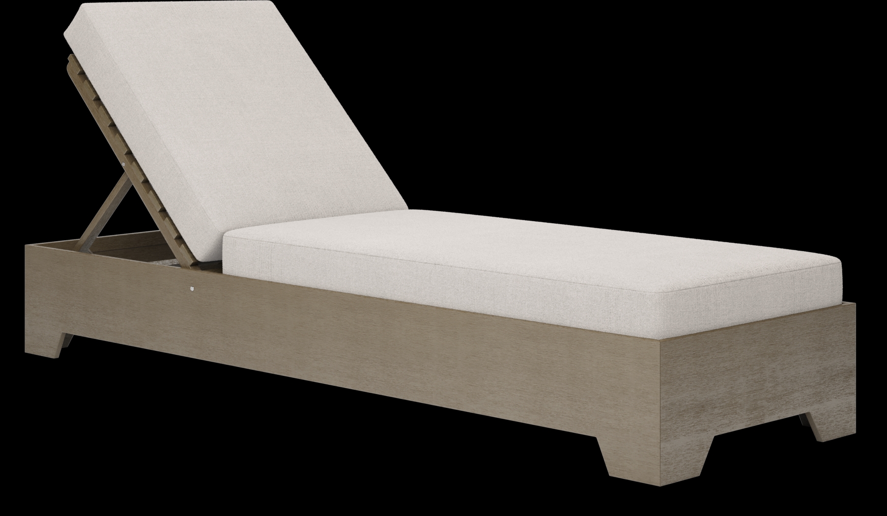 Lake Tahoe Gray Outdoor Chaise with Seagull Cushions - Thumbnail - Image 1