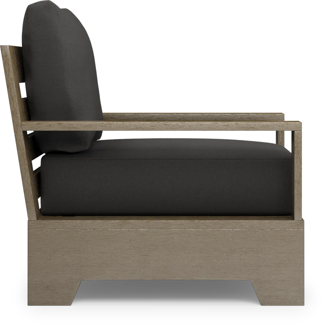 Cindy Crawford Home Lake Tahoe Gray Outdoor Club Chair with Charcoal Cushions - Image 5