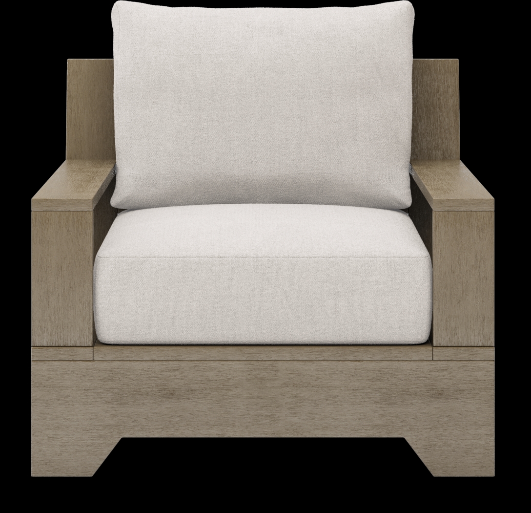 Cindy Crawford Home Lake Tahoe Gray Outdoor Club Chair with Seagull Cushions - Thumbnail - Image 3
