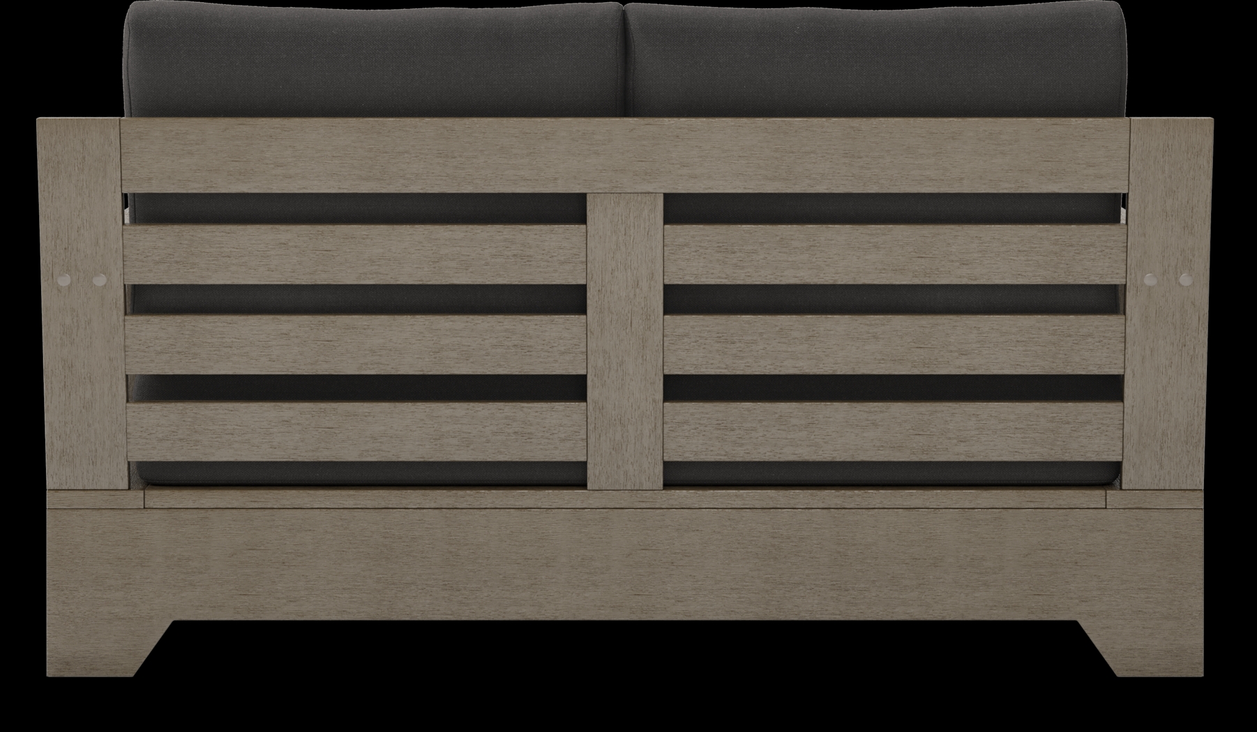 Cindy Crawford Home Lake Tahoe Gray Outdoor Loveseat with Charcoal Cushions - Thumbnail - Image 4