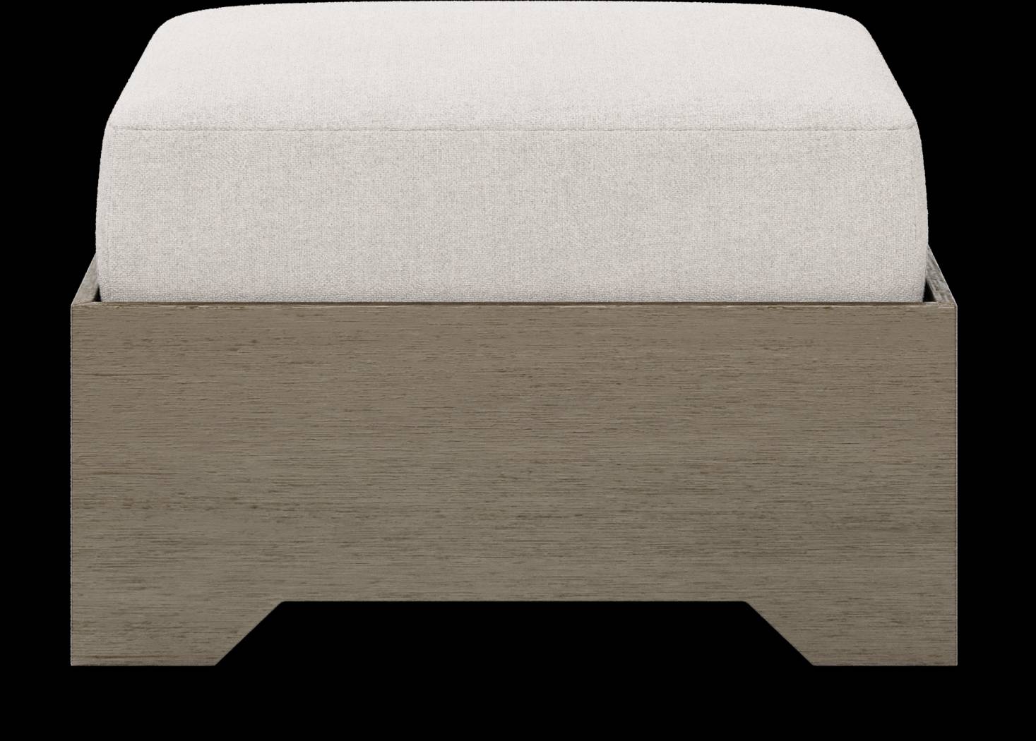 Lake Tahoe Gray Outdoor Ottoman with Seagull Cushion - Thumbnail - Image 2