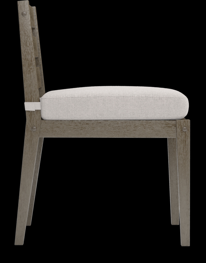 Lake Tahoe Gray Outdoor Side Chair with Seagull Cushion - Thumbnail - Image 3