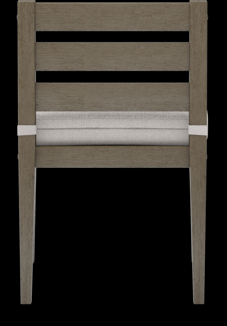 Lake Tahoe Gray Outdoor Side Chair with Seagull Cushion - Thumbnail - Image 4