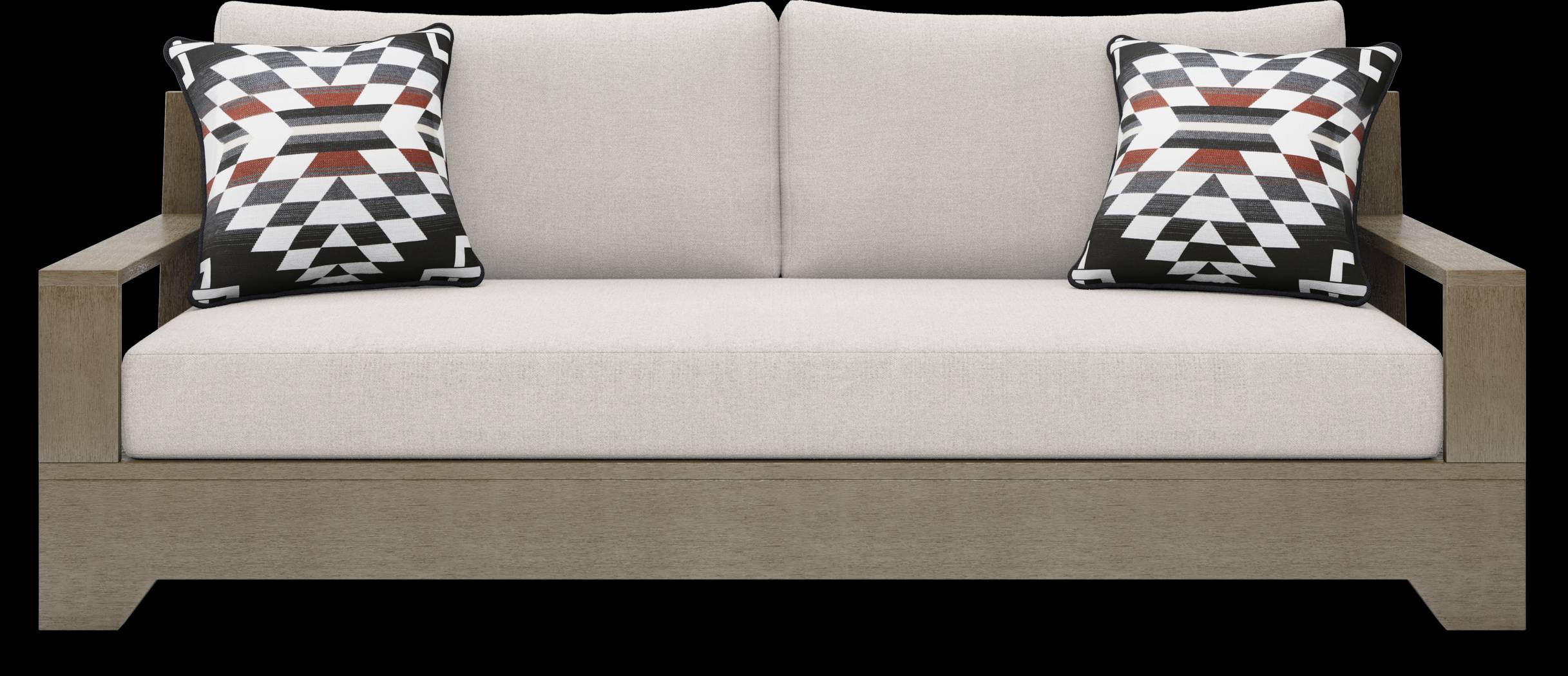 Lake Tahoe Gray 4 Pc Outdoor Sofa Seating Set with Seagull Cushions - Thumbnail - Image 2