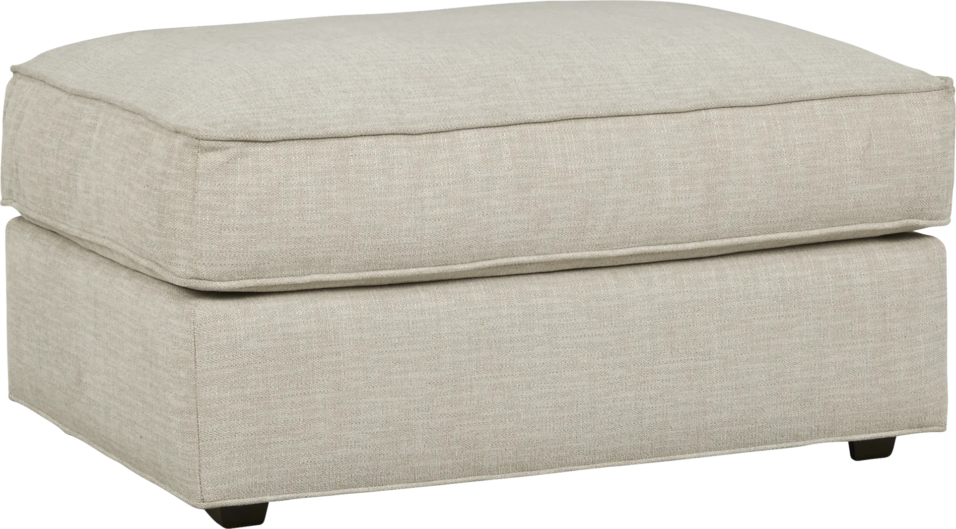 Cindy Crawford Home Lincoln Heights Beige Ottoman - Thumbnail - Image 1