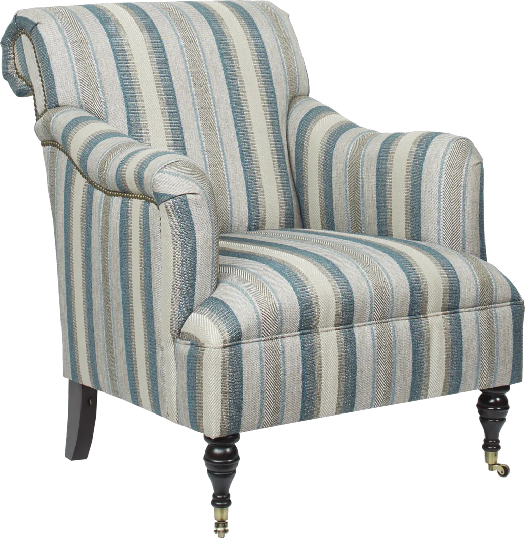 Cindy Crawford Home Lincoln Heights Teal Accent Chair - Thumbnail - Image 1