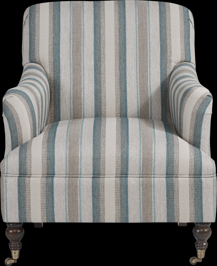 Cindy Crawford Home Lincoln Heights Teal Accent Chair - Thumbnail - Image 2