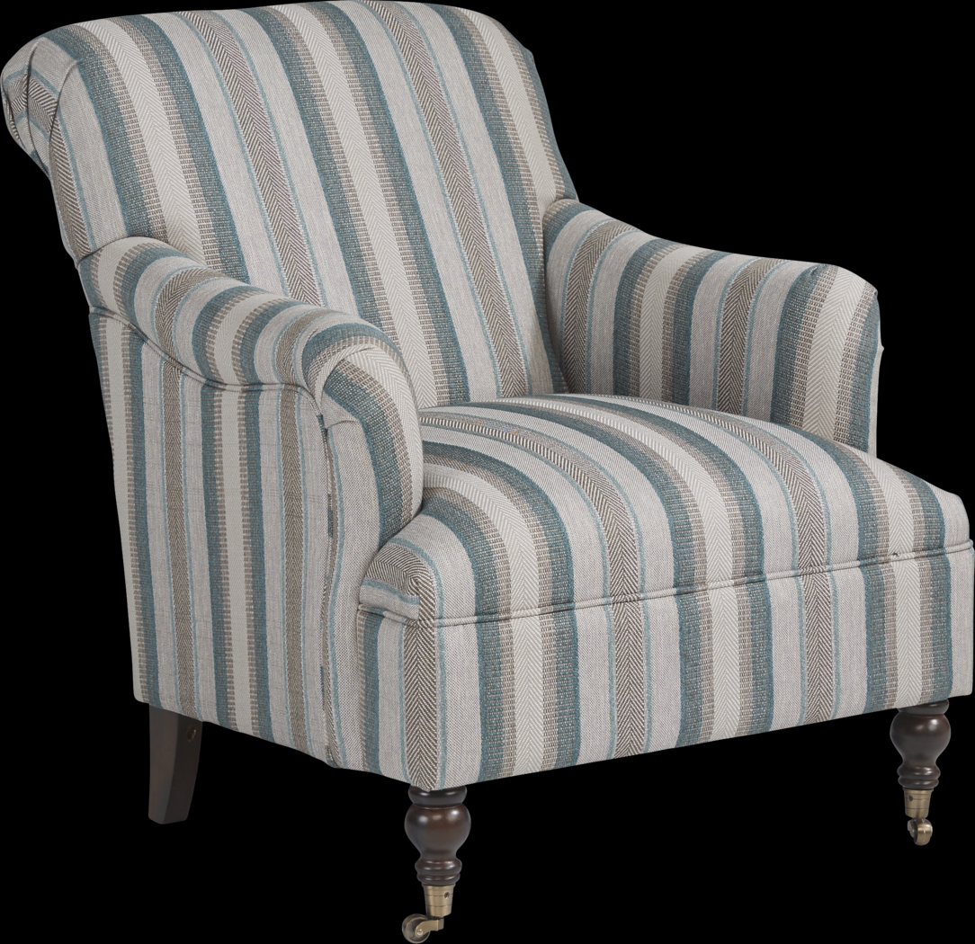 Cindy Crawford Home Lincoln Heights Teal Accent Chair - Thumbnail - Image 1