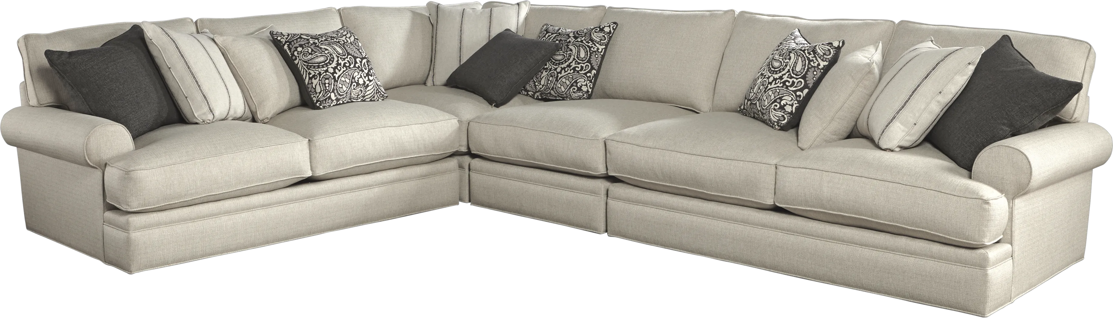 Cindy Crawford Home Lincoln Square Beige 4 Pc Sectional - Thumbnail - Image 1