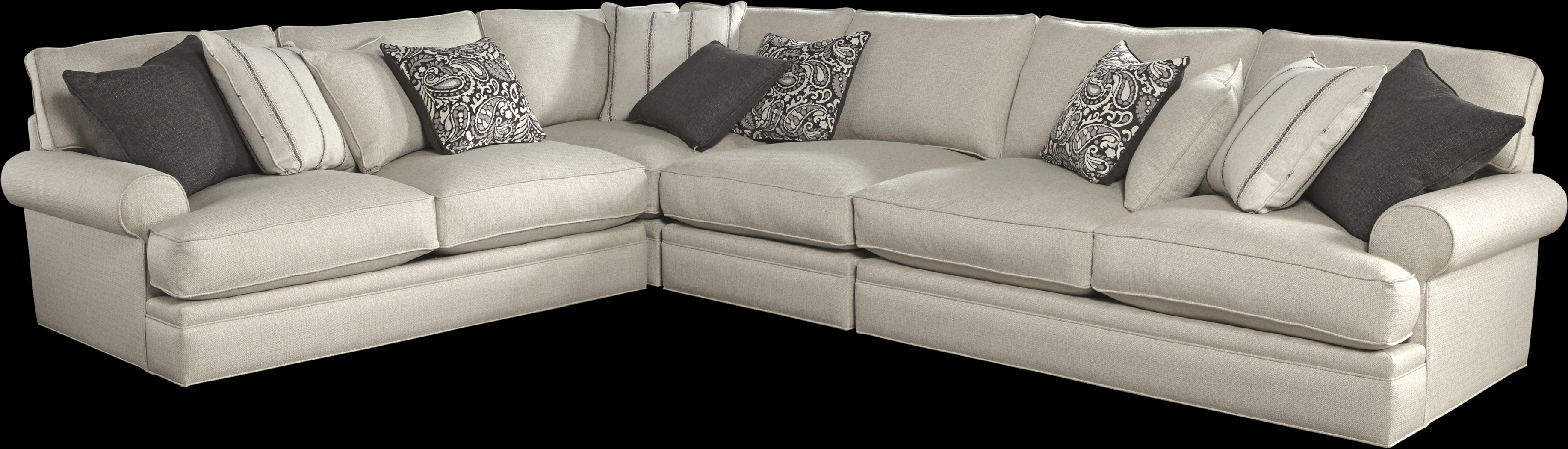 Cindy Crawford Home Lincoln Square Beige 4 Pc Sectional - Thumbnail - Image 1