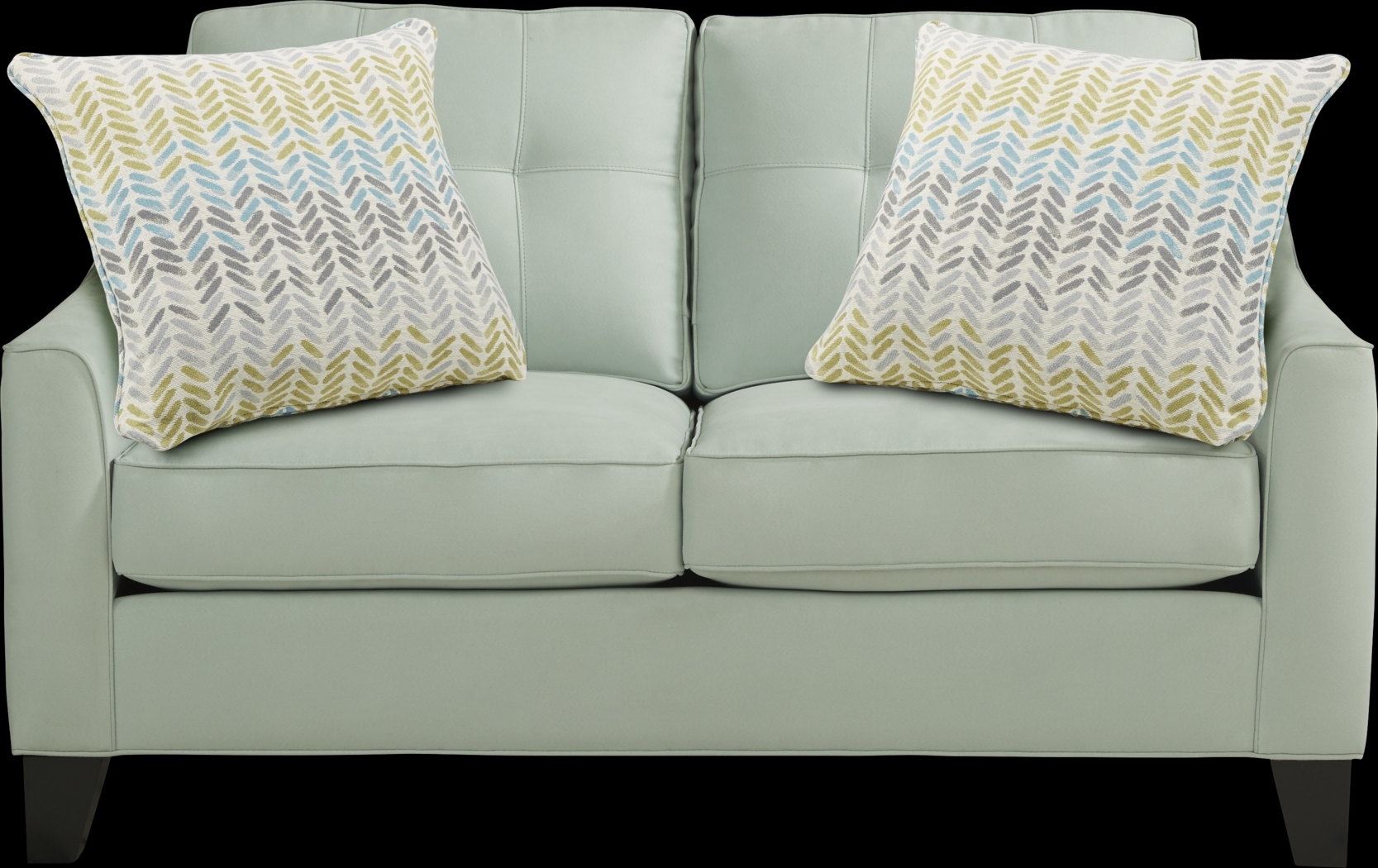 Cindy Crawford Home Madison Place Aqua Microfiber 5 Pc Living Room - Thumbnail - Image 3