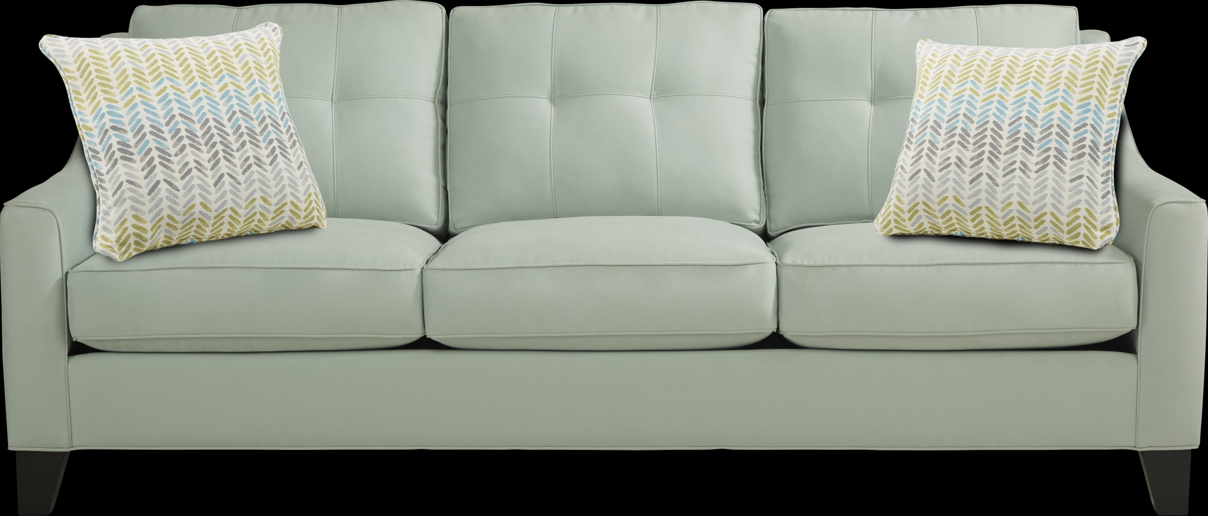 Cindy Crawford Home Madison Place Aqua Microfiber Sleeper - Thumbnail - Image 1