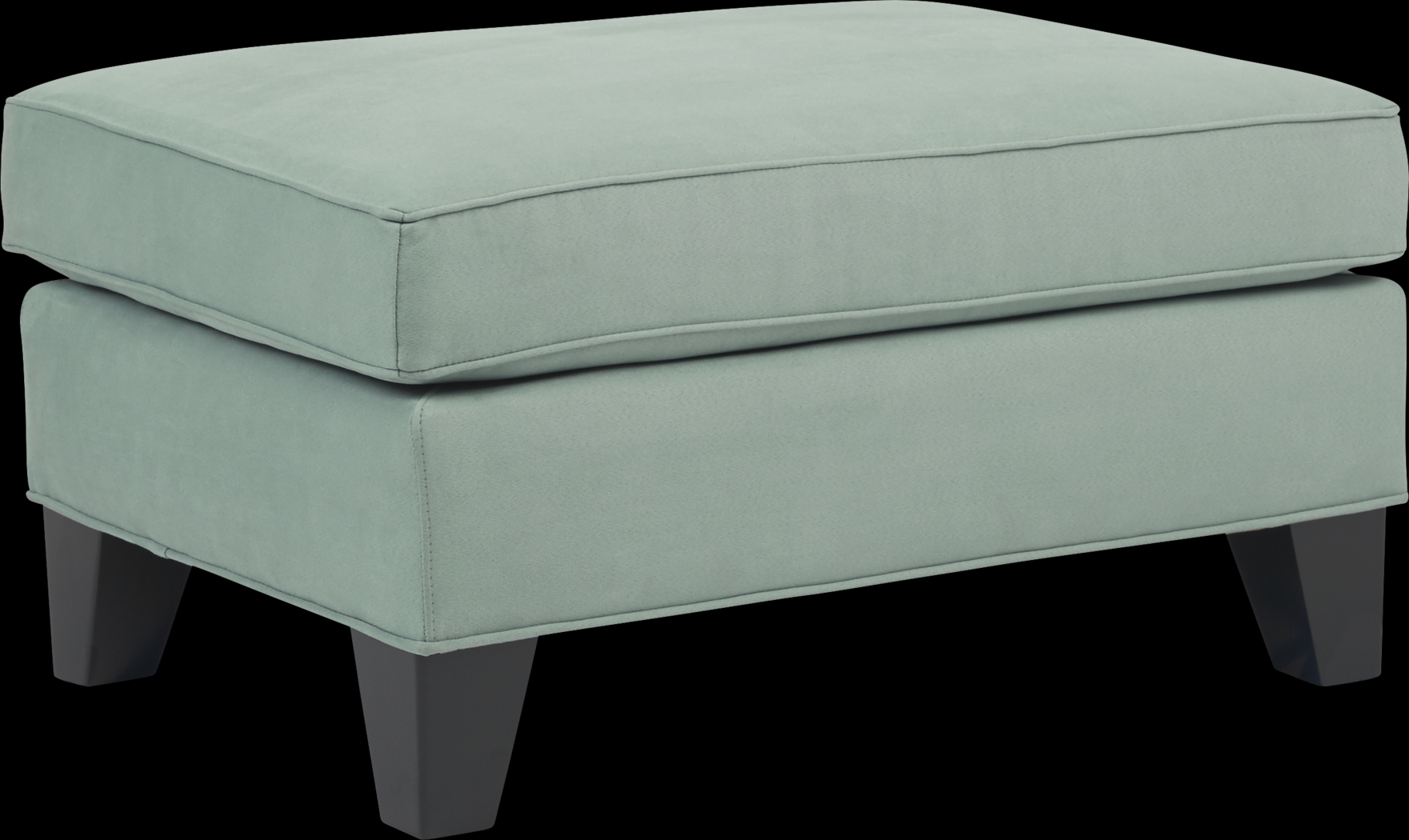 Cindy Crawford Home Madison Place Basil Microfiber Ottoman - Thumbnail - Image 1