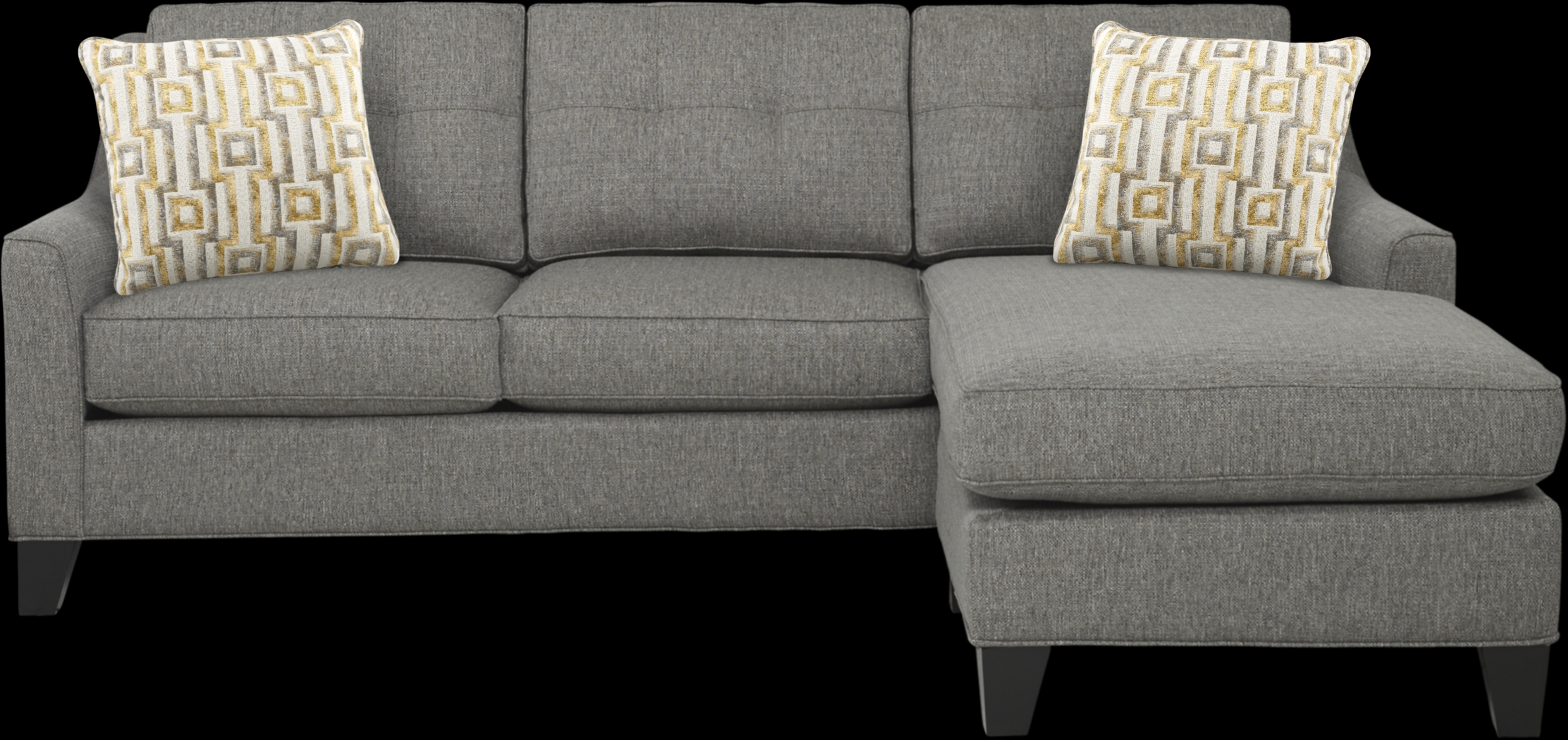 Cindy Crawford Home Madison Place Gray Textured 3 Pc Sectional Living Room - Thumbnail - Image 2