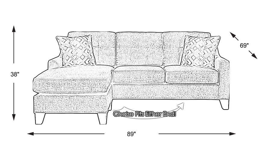 Dimension Image. Please refer to the Dimension Tab on this page for dimension details.
