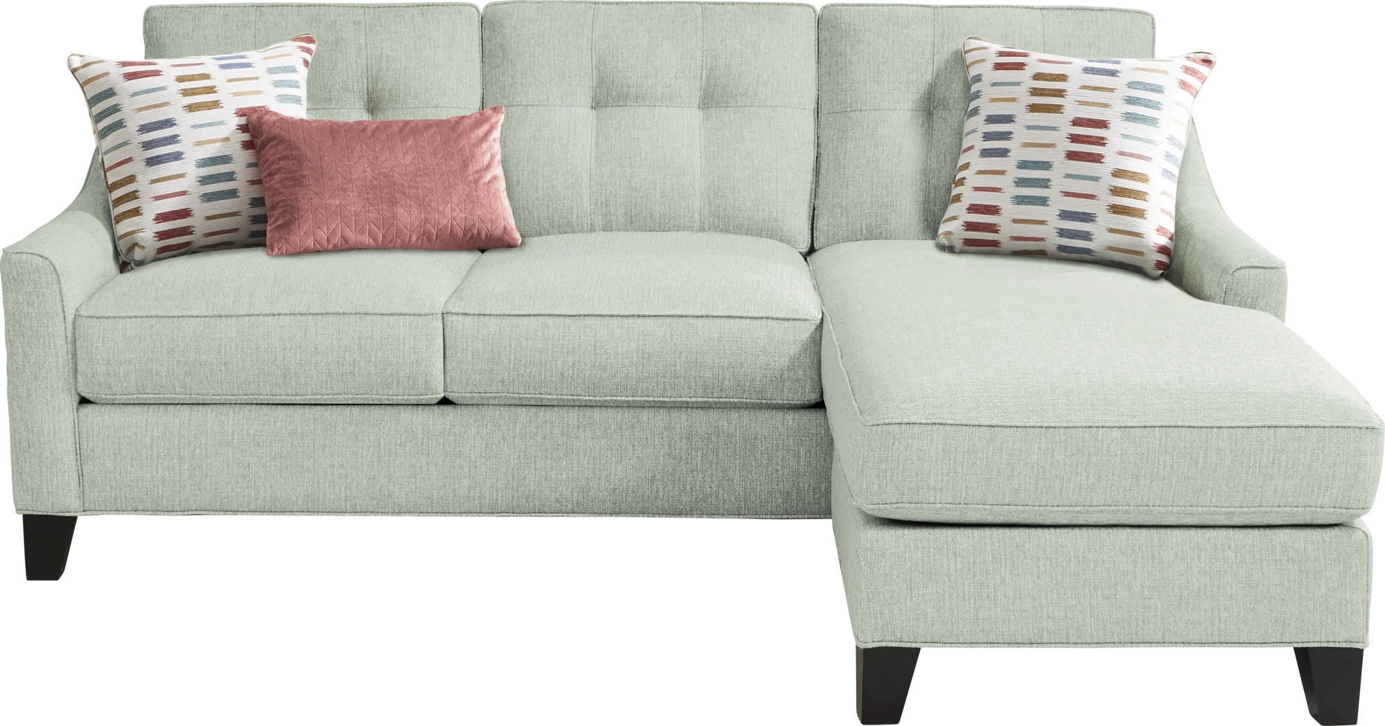 Madison Place Willow Green Textured Gel Foam Sleeper Chaise Sofa - Thumbnail - Image 1